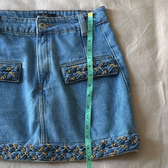 PatBO Braided Denim Jeans Mini Skirt - Picture 5 of 6